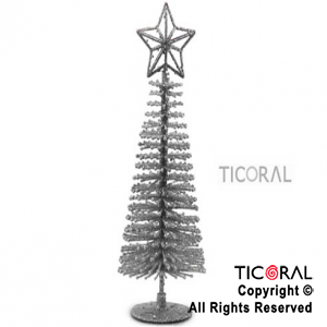 CENTRO HS3870-2 ARBOL PLATA 29.5CM C/EST x 1